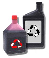 Outboat motor recycled oil bottles?